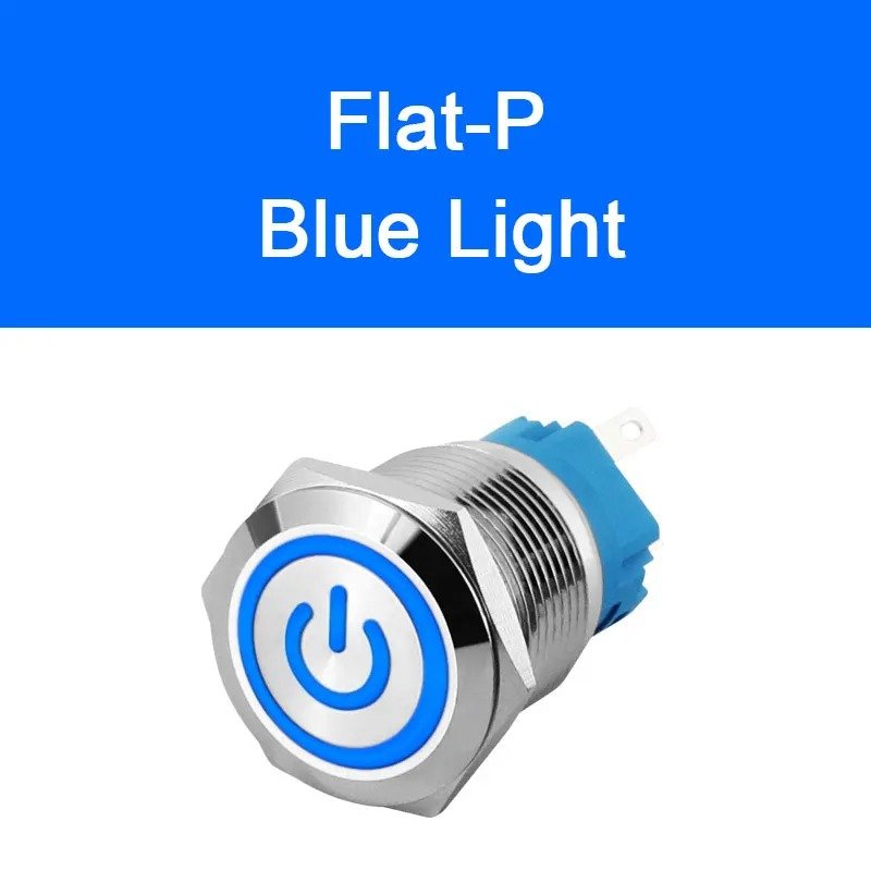 19mm Metal Push Button Switch - 3/6/12/24/110/220/230V Momentary or Latching On Off Switch 304 stainless steel - Image 5