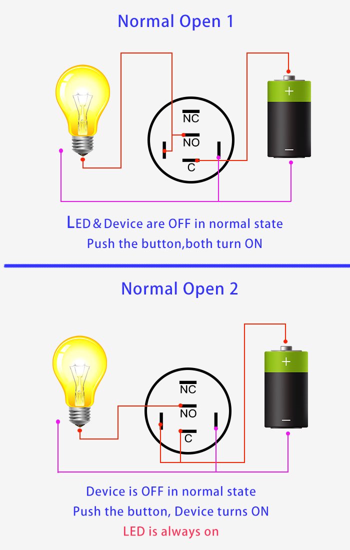 16mm Metal Push Button Switch - 3/6/12/24/110/220/230V Momentary or Latching On Off Switch 304 stainless steel - Image 7