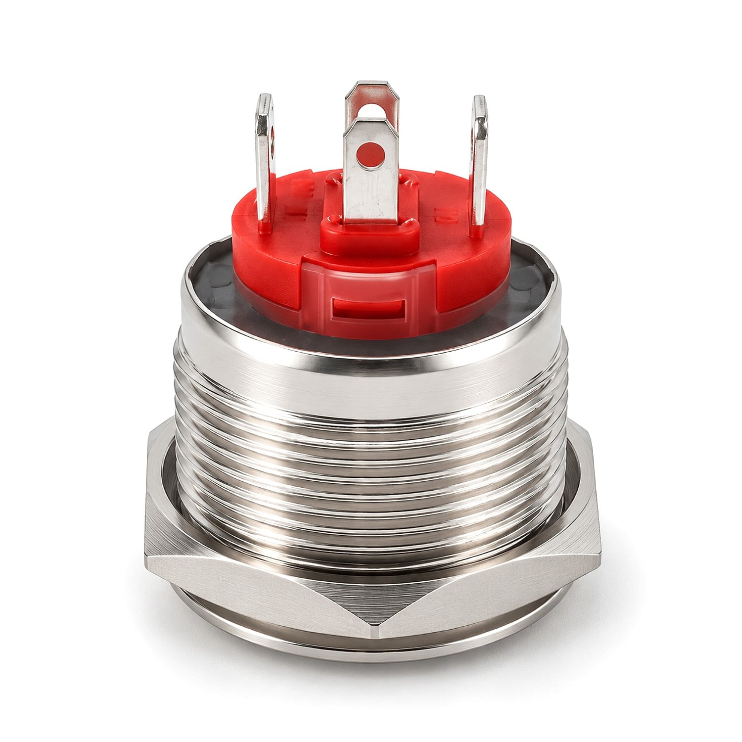 compact push button switch with LED and non illuminated options