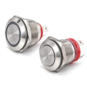 short body metal push button switch 16mm 19mm 22mm