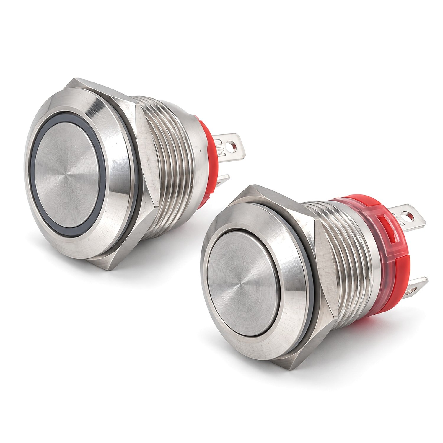 short body metal push button switch 16mm 19mm 22mm