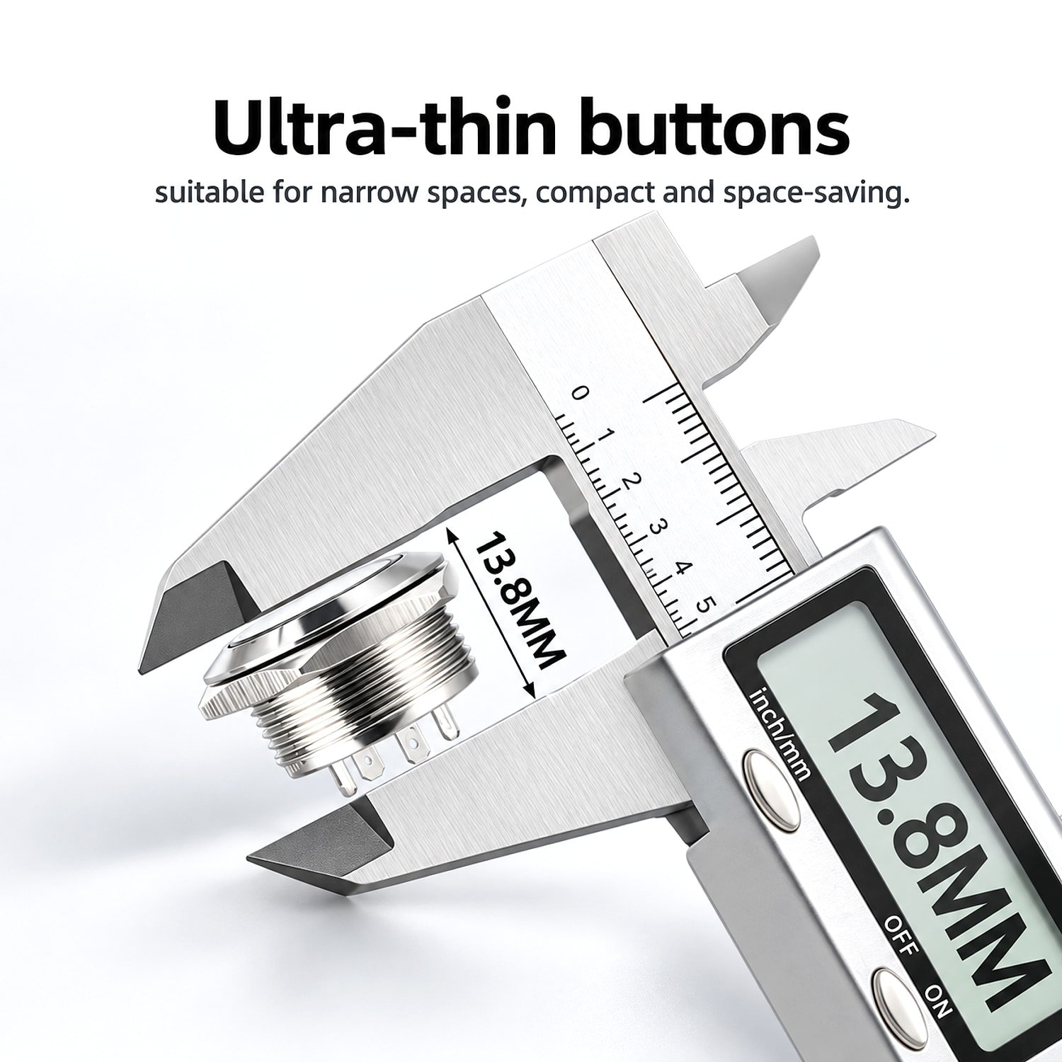 short body button switch options for compact equipment panels