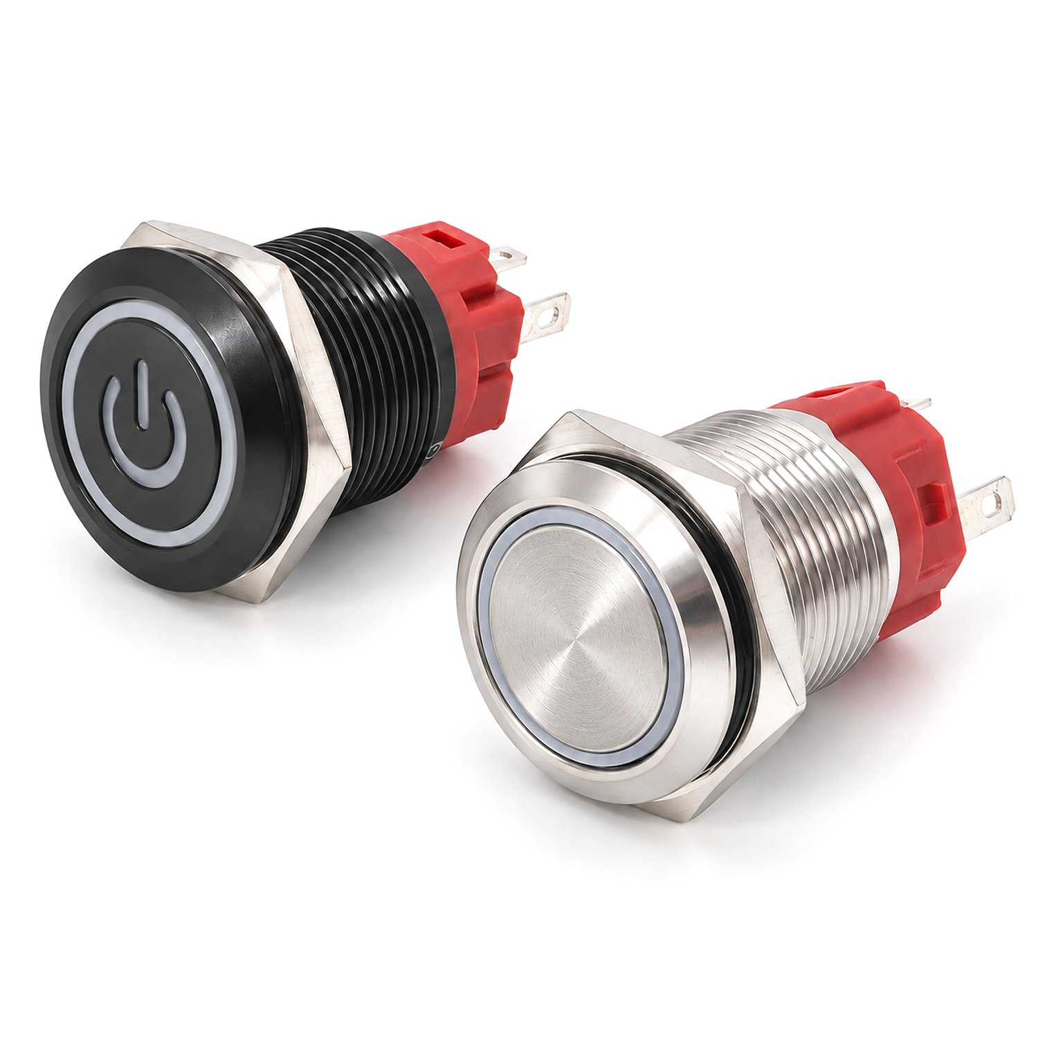 metal push button switch 16mm 19mm 22mm 25mm 30mm IP65 LED button switch