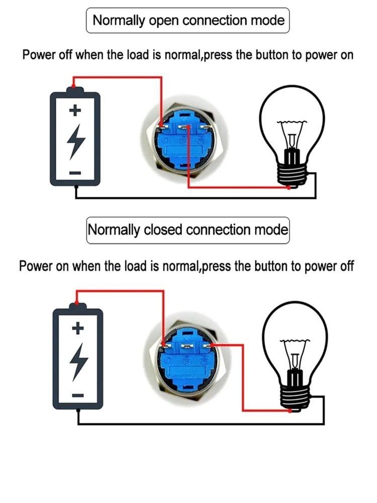 emergency stop push button switch normally open normally closed wiring diagram