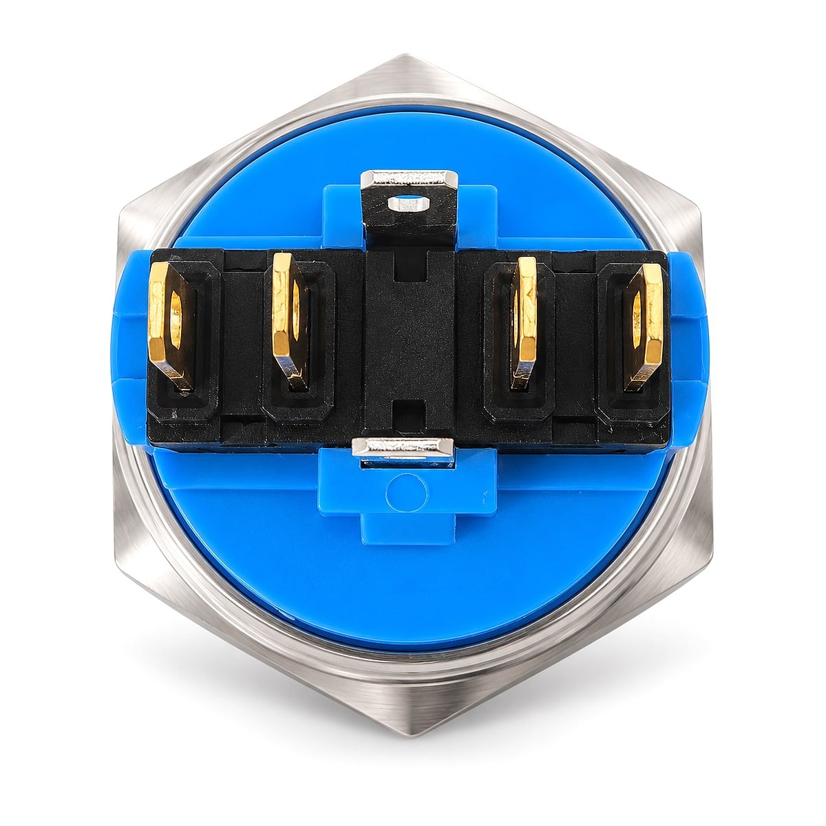 ring LED power symbol high current metal button switch