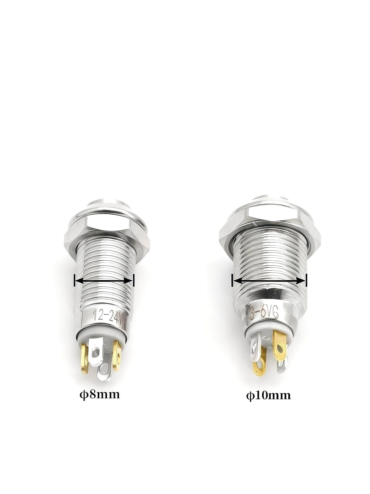 mini push button switch solder terminal and optional pre wired lead options