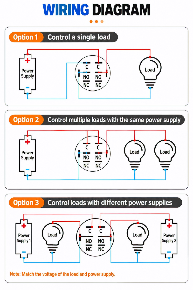 Metal push button switch wiring diagram
